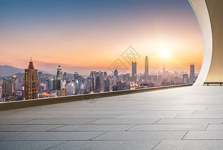 深圳写字楼城市大楼大阳台背景设计图片
