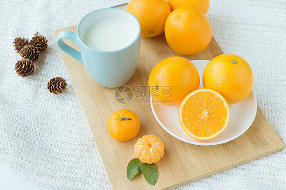 新鲜美味阳光橙子图片