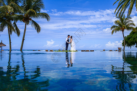 海边婚纱旅拍婚纱背景