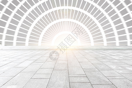 白色展板素材城市建筑地面背景设计图片