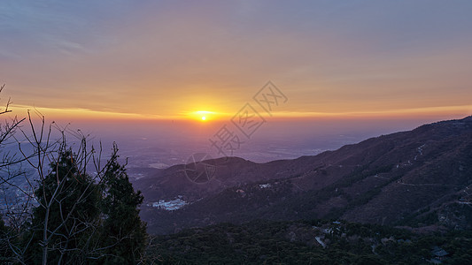 香山日出背景图片