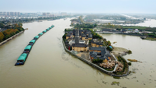 湖心岛京杭大运河高邮段背景