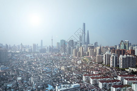 上海陆家嘴地标建筑城市天际线图片