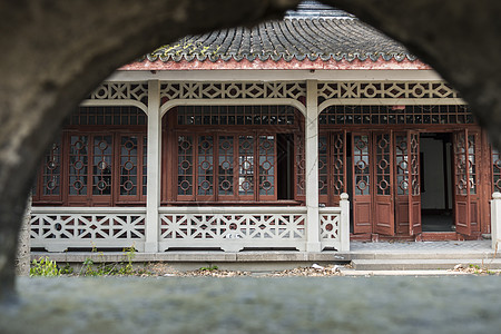 中国古建筑红木雕花高清图片