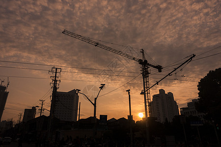 城市化进程中的拆迁和建设背景图片