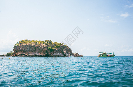 泰国花纹蓝色海景背景