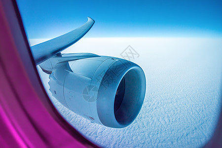 高空云海高空中的波音787背景