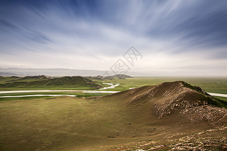 布鲁克兰新疆八音布鲁克草原风光背景