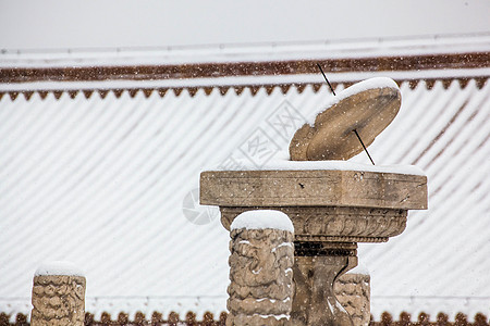 北京故宫雪景背景图片