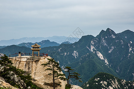 长空栈道五岳华山旅游自由行爬山背景