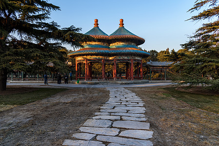 北京天坛公园双环万寿亭背景