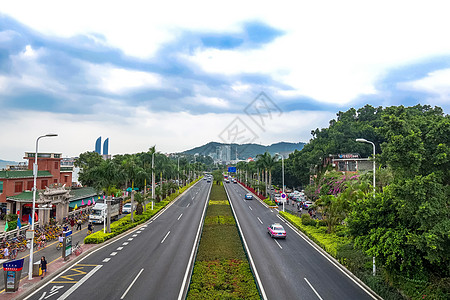 海边马路厦门环岛路背景