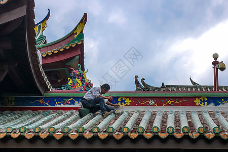 厦门南普陀寺寺庙维修保护背景图片
