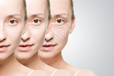 脸膜女性衰老过程设计图片