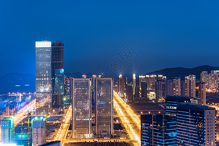 城市公路大连东港夜景背景