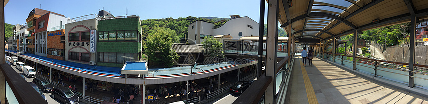 日本箱根的街景全景图片