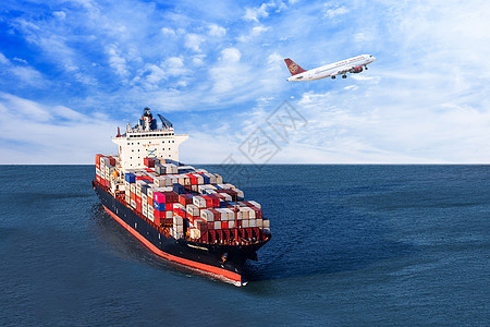 海上贸易运输背景图片