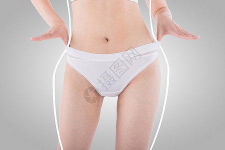 腰腹塑形减肥成功的女性设计图片