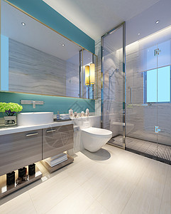 浴室柜效果图后现代卫生间效果图背景