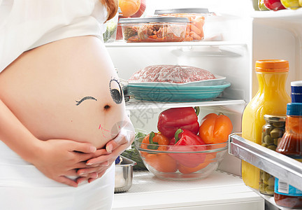 嵌入式冰箱孕妇健康营养饮食设计图片