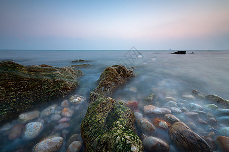 海浪线条海岸风光背景