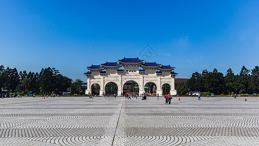 台北打卡地标自由广场背景图片