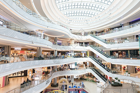 城市建筑城市商圈商场购物环境背景