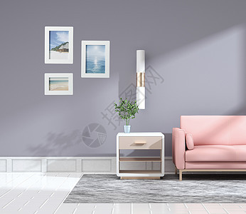 北欧客厅沙发组合效果图图片