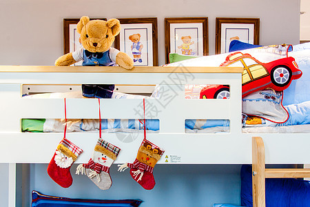 圣诞节布置的儿童床图片