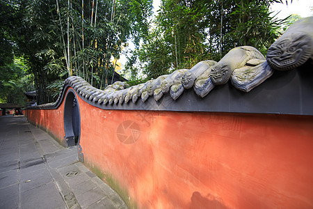 中国风红色围墙背景图片