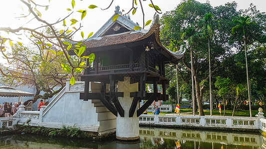 越南河内独柱寺背景图片