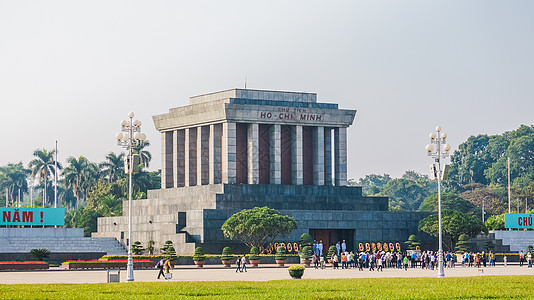 越南旅行越南河内胡志明墓背景