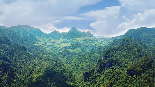 航拍张家界武陵源风景区背景图片