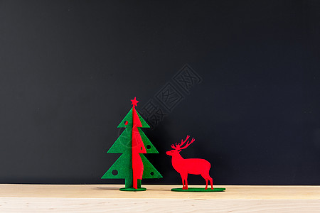 红色彩带素材简约圣诞装饰背景