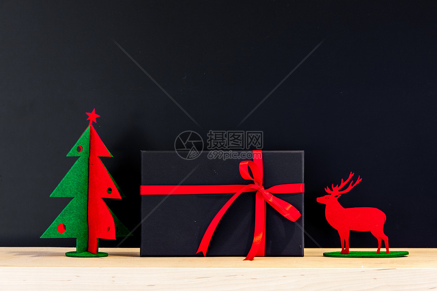 创意圣诞装饰和礼盒图片