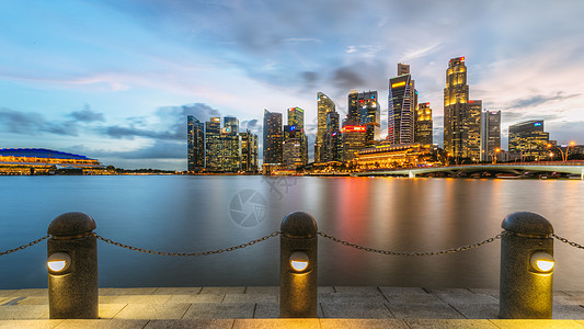 新加坡夜色新加坡滨海湾夜景大图背景