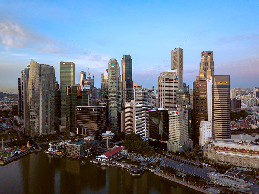 新加坡金融中心航拍图片