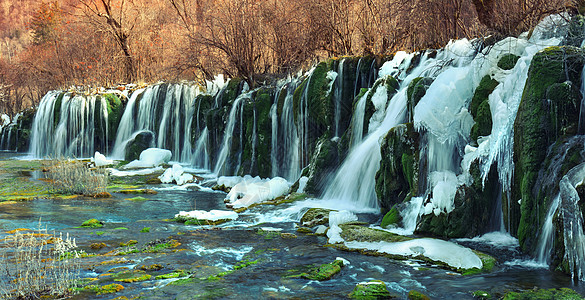 冬季九寨沟风景高清图片素材