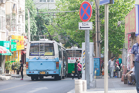 智能城市公交汽车背景