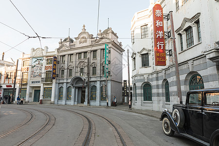 影视拍摄上海车墩影视基地街道环境背景