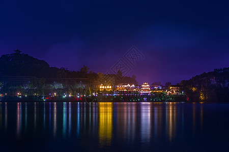 阆中古城夜景图片