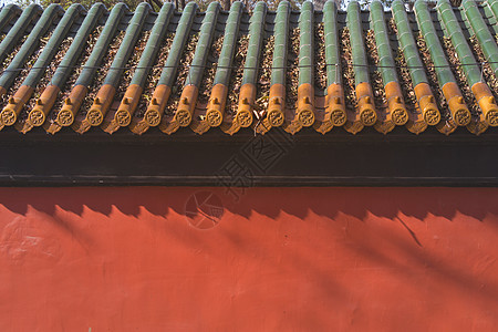 朝天宫传统古建筑红墙琉璃瓦背景