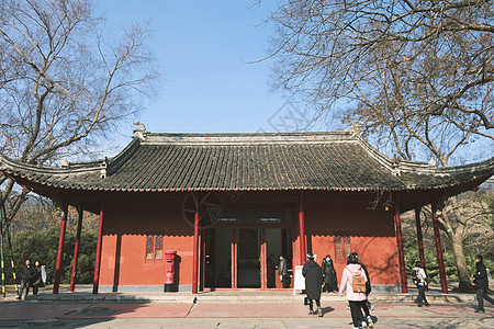 南京旅游景点里的古建筑背景图片