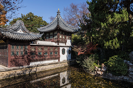 上海桂林公园建筑背景