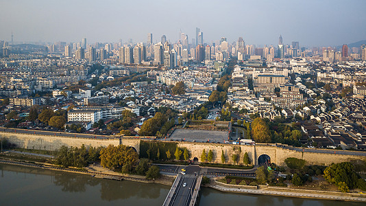 南京中华门全景背景图片