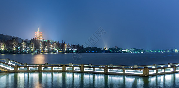 雷峰塔夜景图片