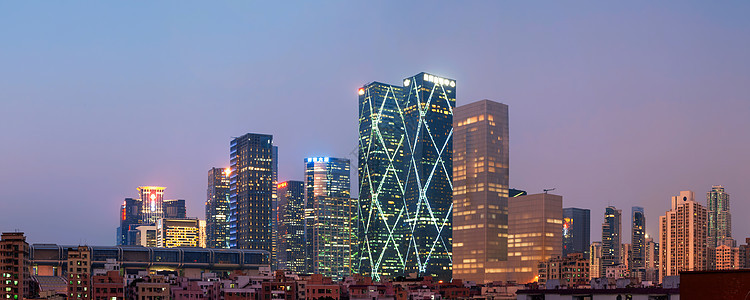 深圳城市夜景全景图片