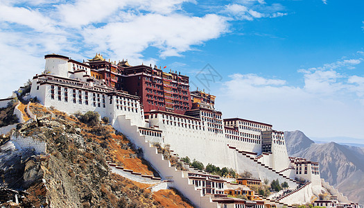 西藏景区冬日布达拉宫背景