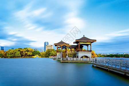 中国元素西湖九曲石桥背景背景