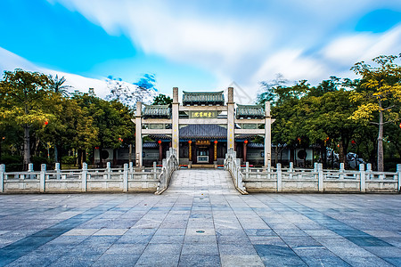 中国古建筑书苑背景背景图片